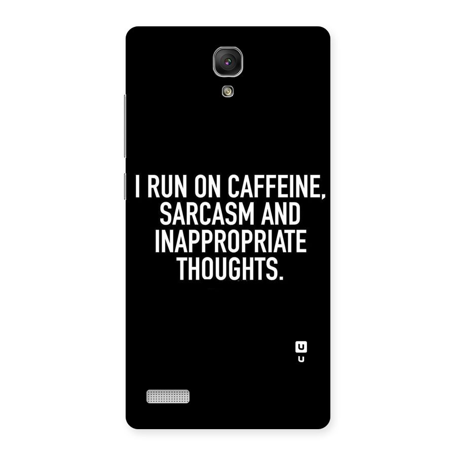 Sarcasm And Caffeine Back Case for Redmi Note