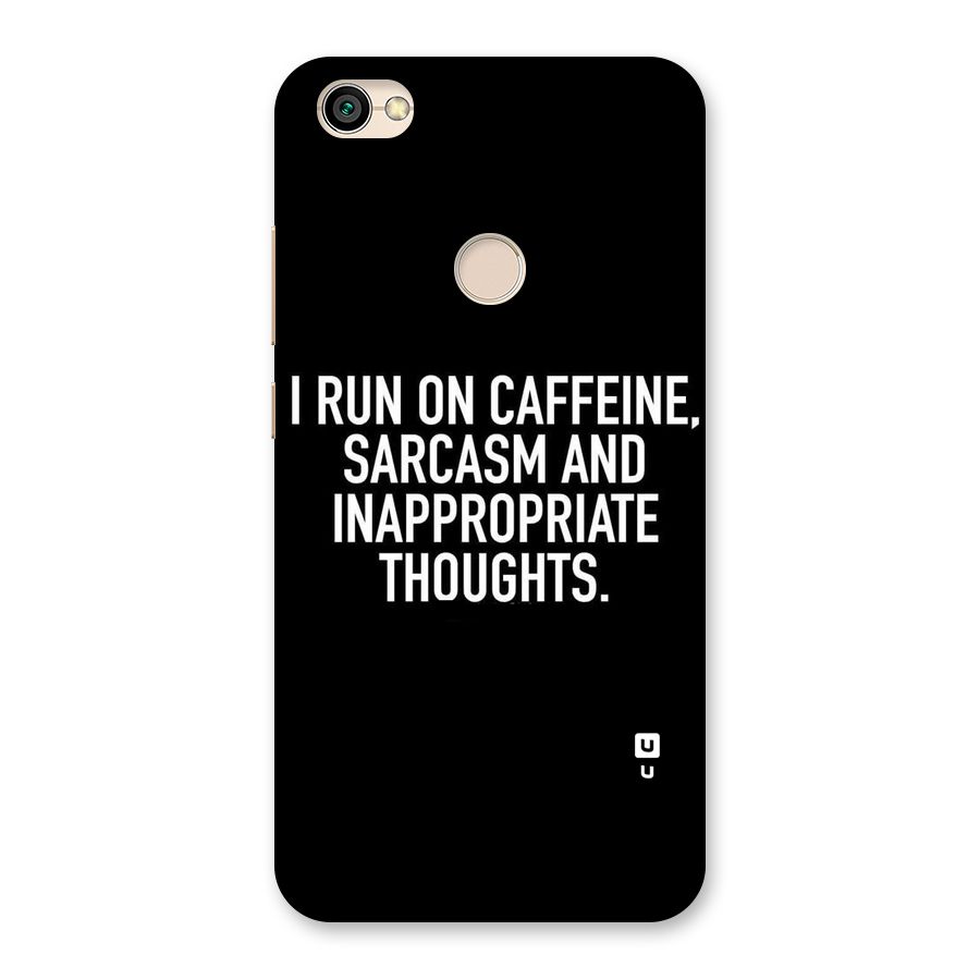 Sarcasm And Caffeine Back Case for Redmi Y1 2017