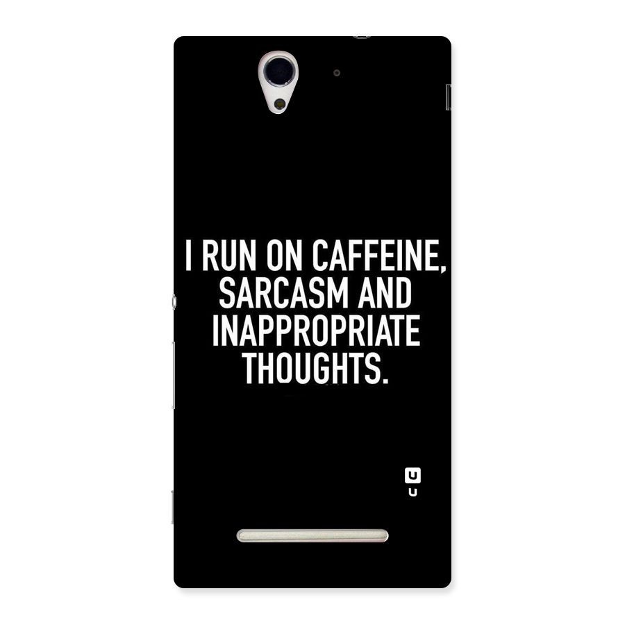 Sarcasm And Caffeine Back Case for Sony Xperia C3