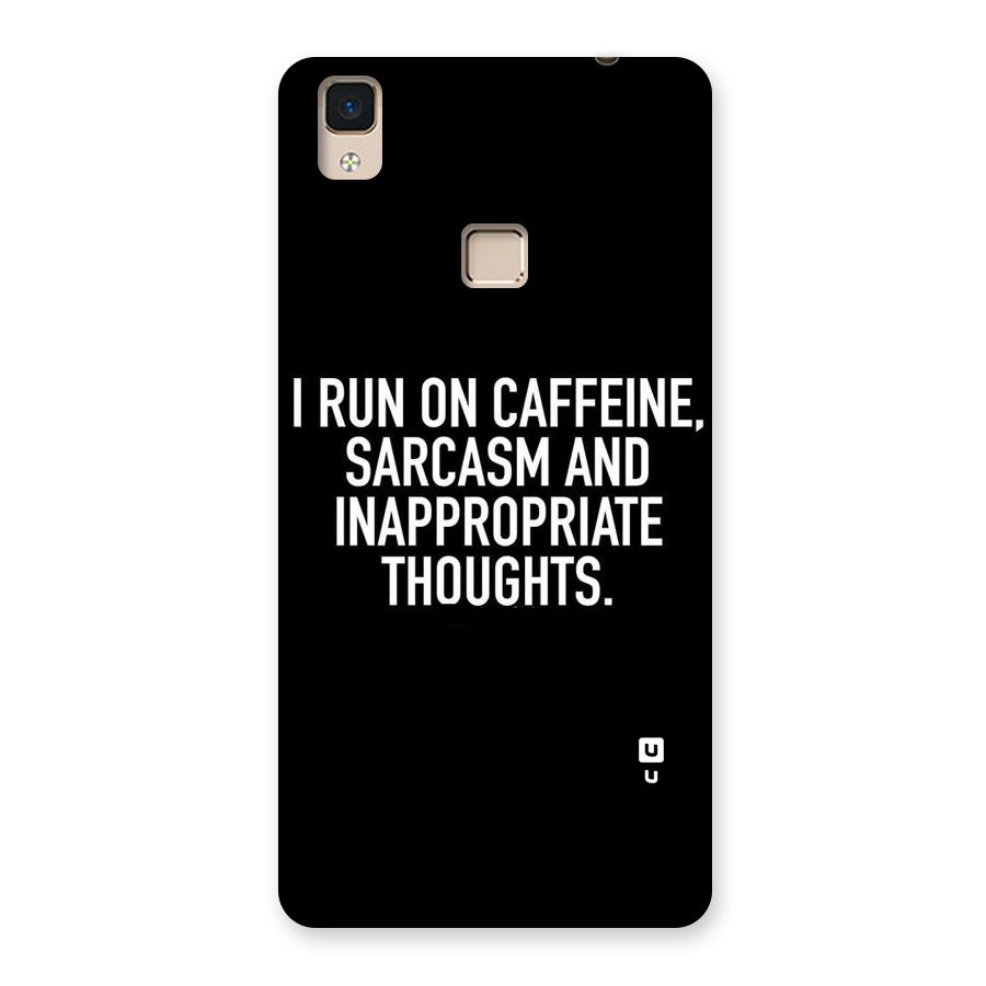 Sarcasm And Caffeine Back Case for V3 Max