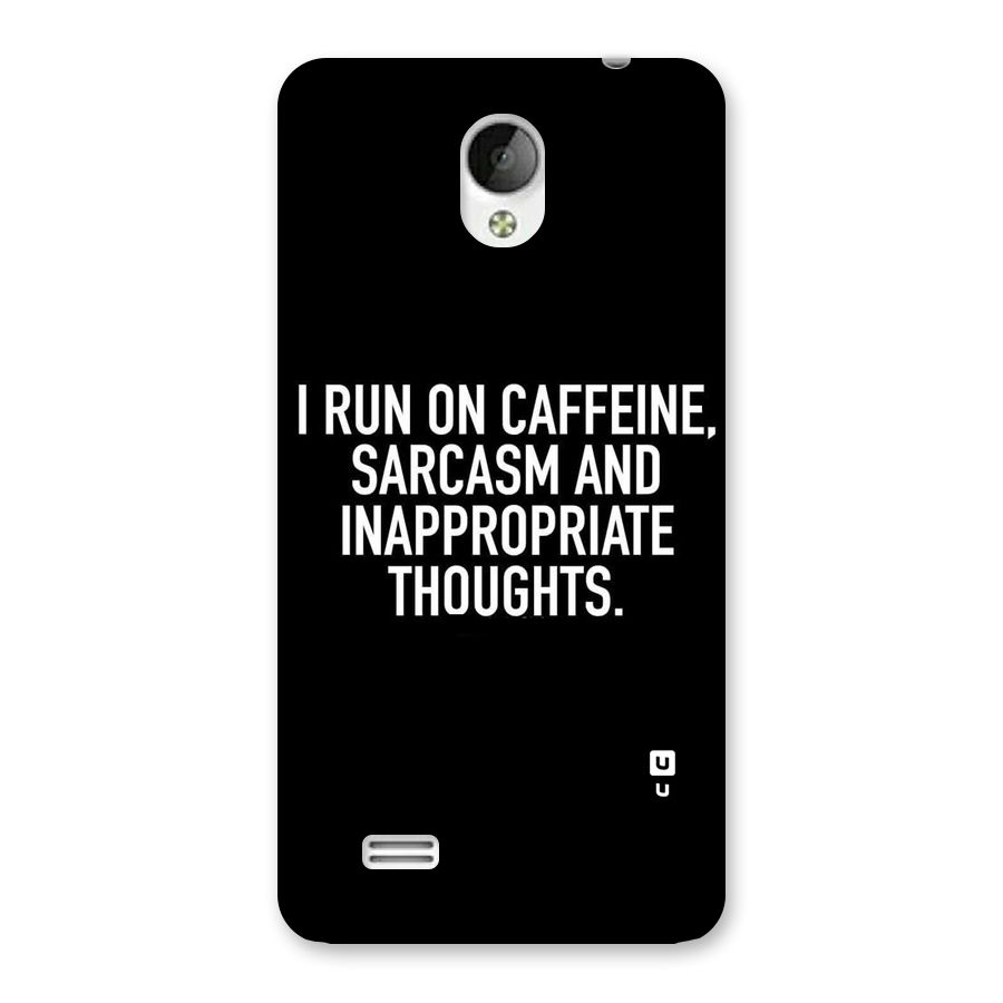 Sarcasm And Caffeine Back Case for Vivo Y21