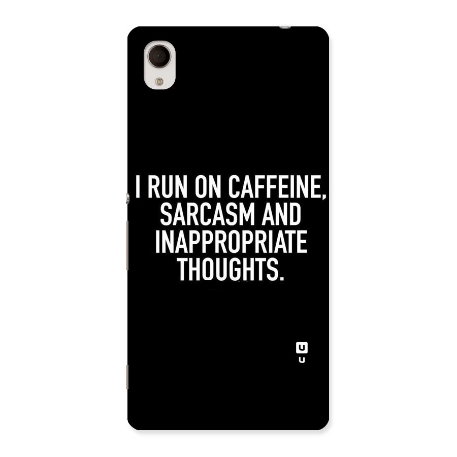 Sarcasm And Caffeine Back Case for Xperia M4 Aqua
