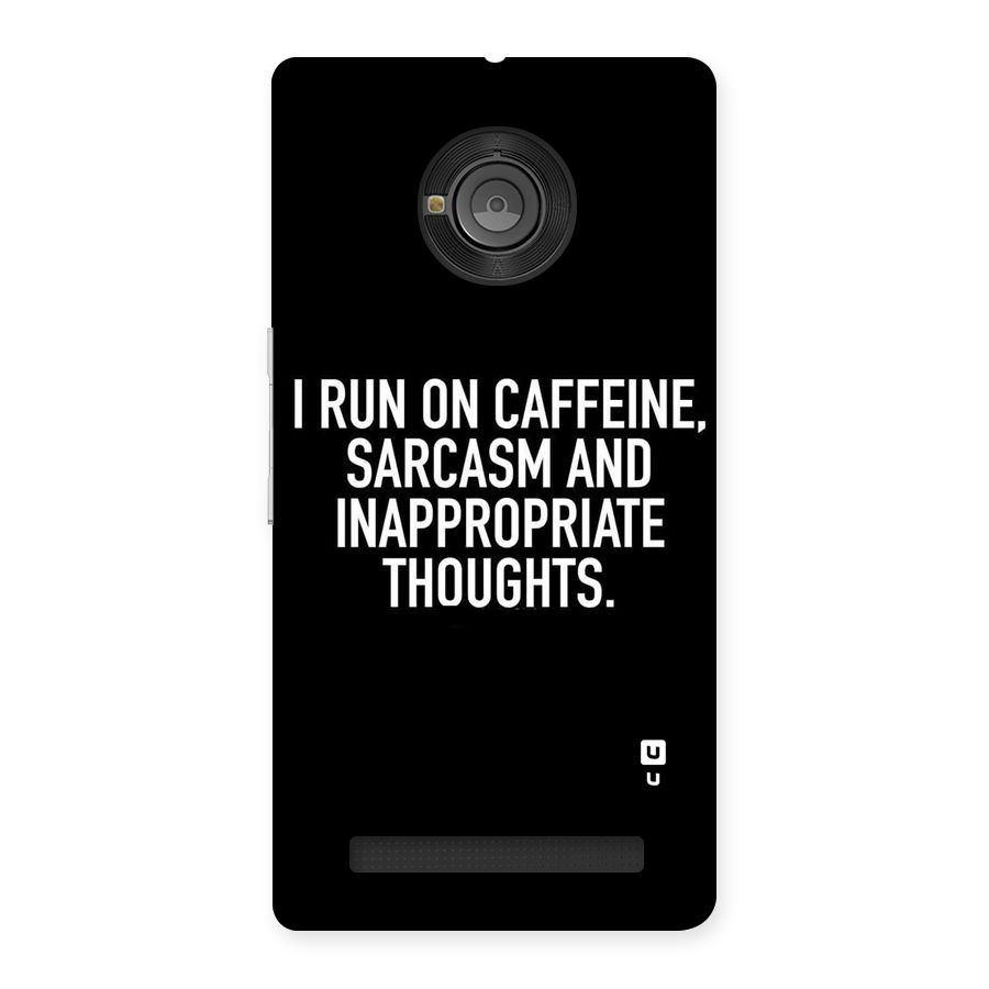 Sarcasm And Caffeine Back Case for Yu Yunique