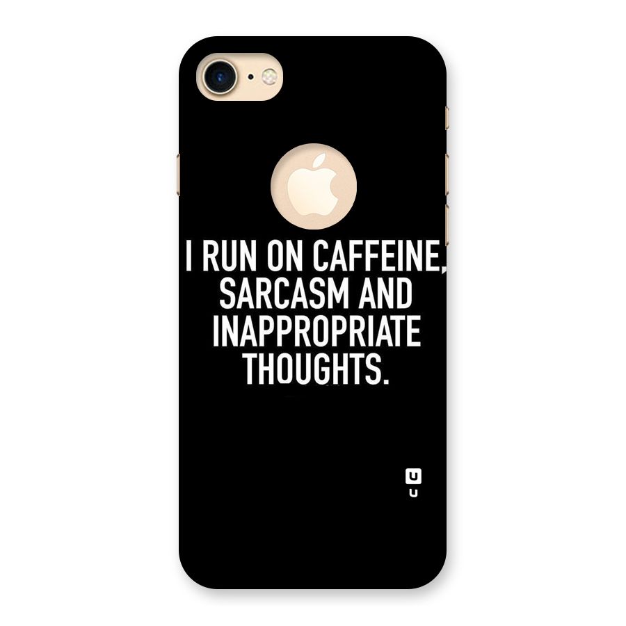 Sarcasm And Caffeine Back Case for iPhone 7 Logo Cut