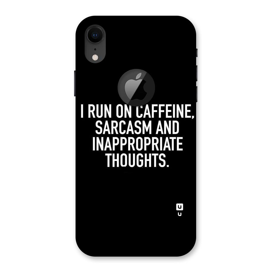 Sarcasm And Caffeine Back Case for iPhone XR Logo Cut