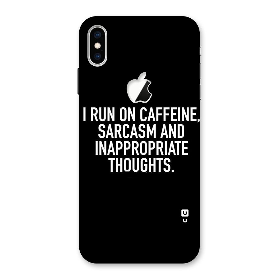 Sarcasm And Caffeine Back Case for iPhone XS Max Apple Cut