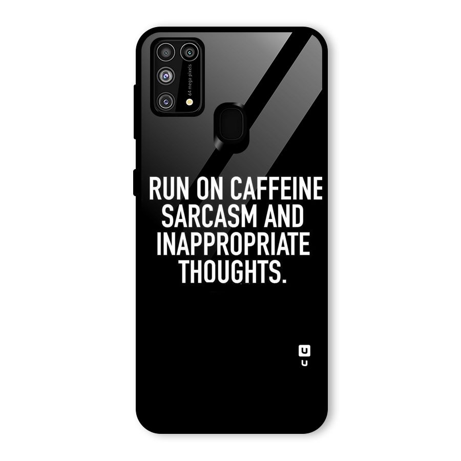 Sarcasm And Caffeine Glass Back Case for Galaxy F41