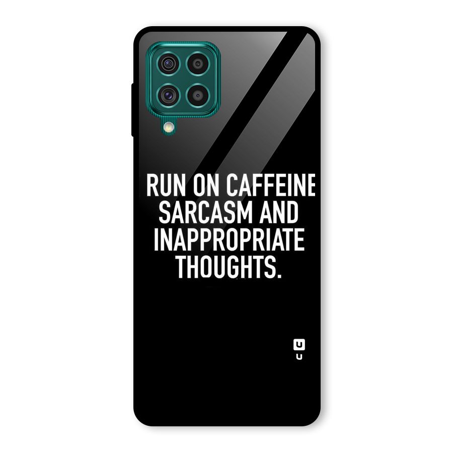 Sarcasm And Caffeine Glass Back Case for Galaxy F62