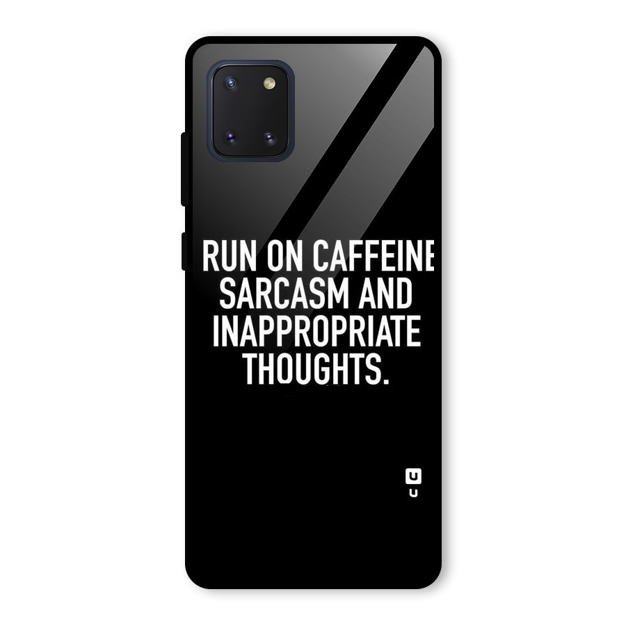 Sarcasm And Caffeine Glass Back Case for Galaxy Note 10 Lite