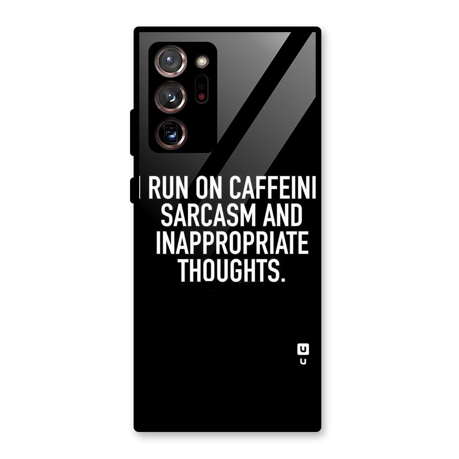 Sarcasm And Caffeine Glass Back Case for Galaxy Note 20 Ultra