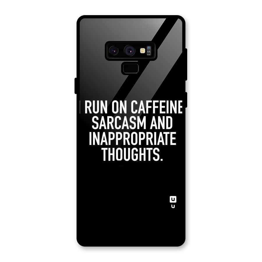 Sarcasm And Caffeine Glass Back Case for Galaxy Note 9