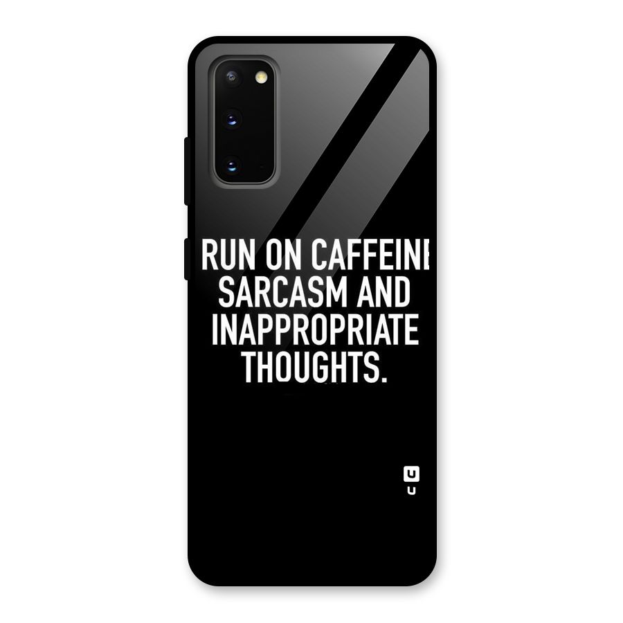 Sarcasm And Caffeine Glass Back Case for Galaxy S20