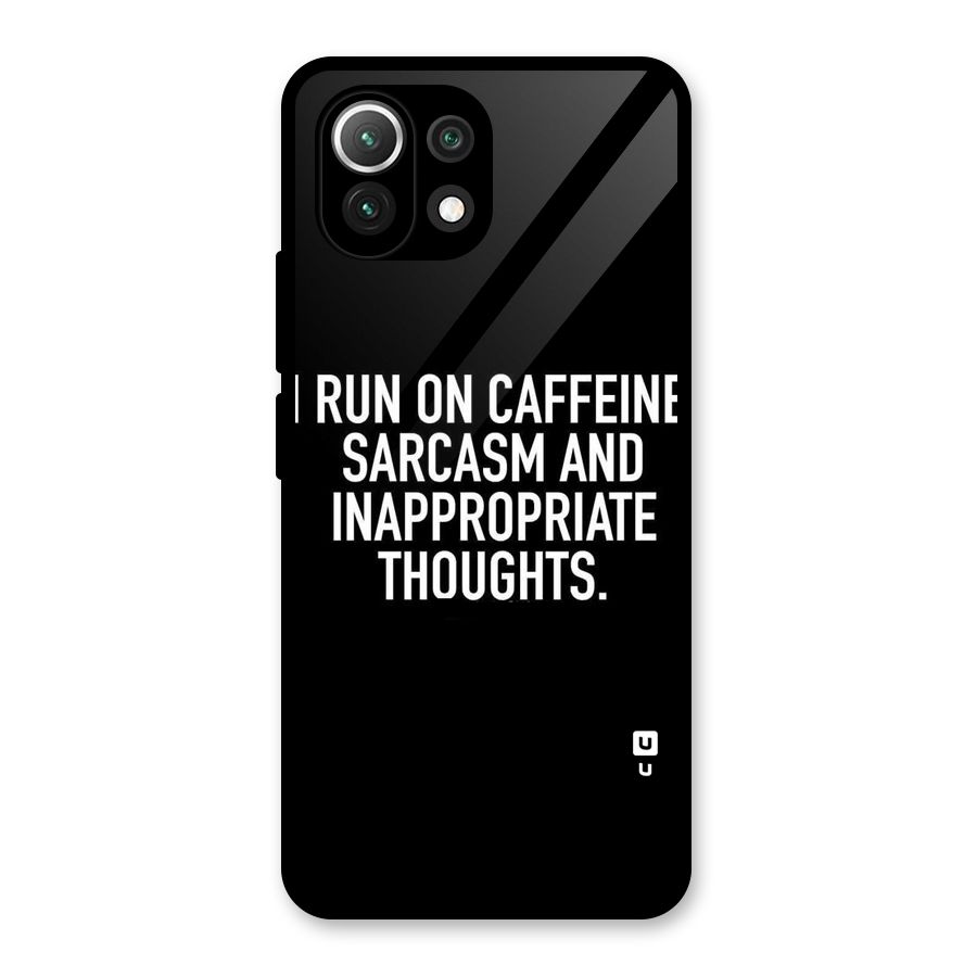 Sarcasm And Caffeine Glass Back Case for Mi 11 Lite NE 5G