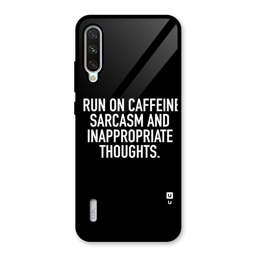 Sarcasm And Caffeine Glass Back Case for Mi A3