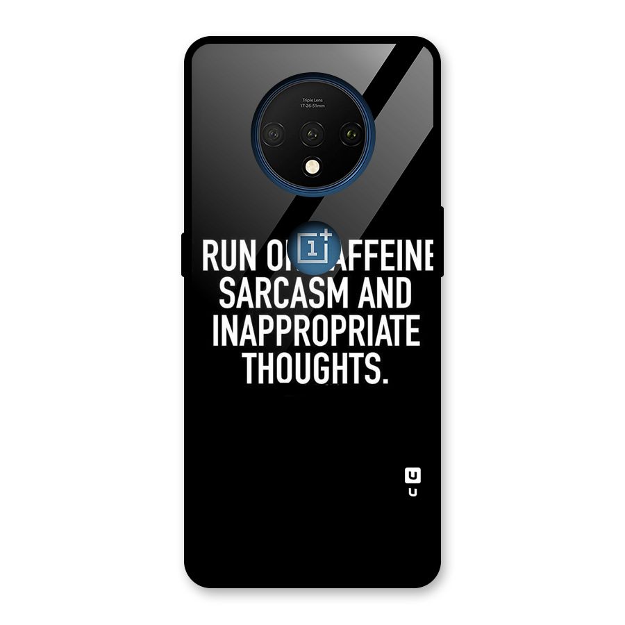 Sarcasm And Caffeine Glass Back Case for OnePlus 7T