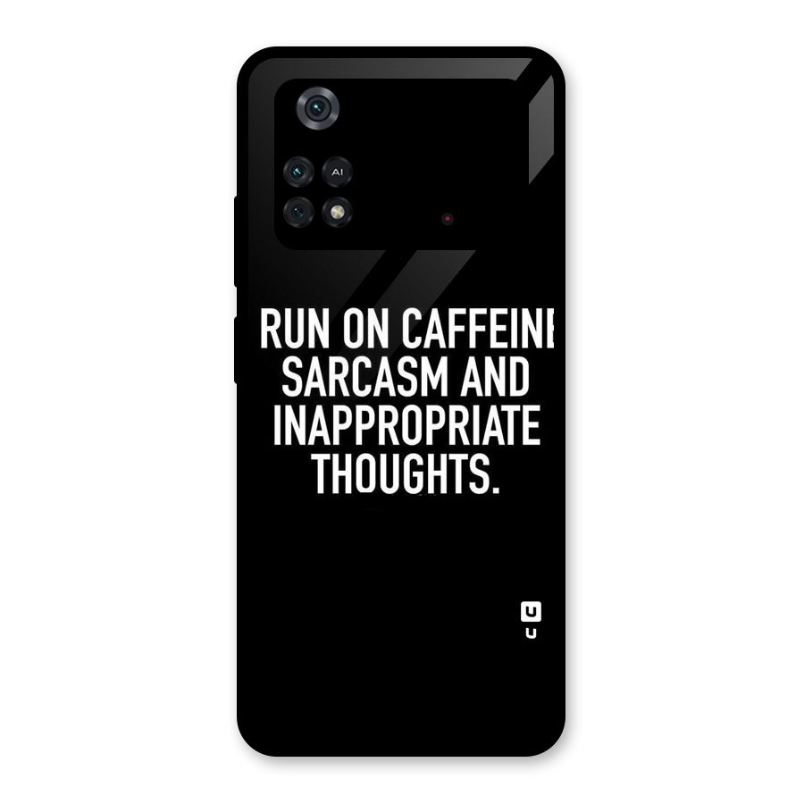 Sarcasm And Caffeine Glass Back Case for Poco M4 Pro 4G