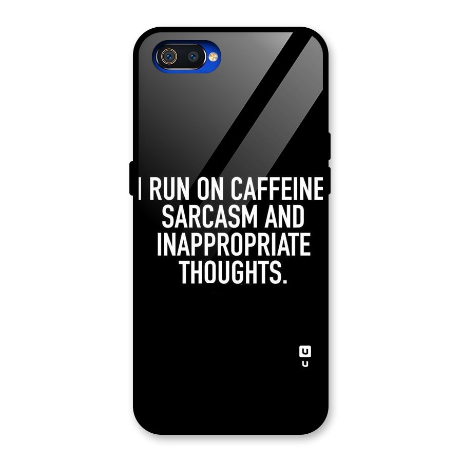 Sarcasm And Caffeine Glass Back Case for Realme C2