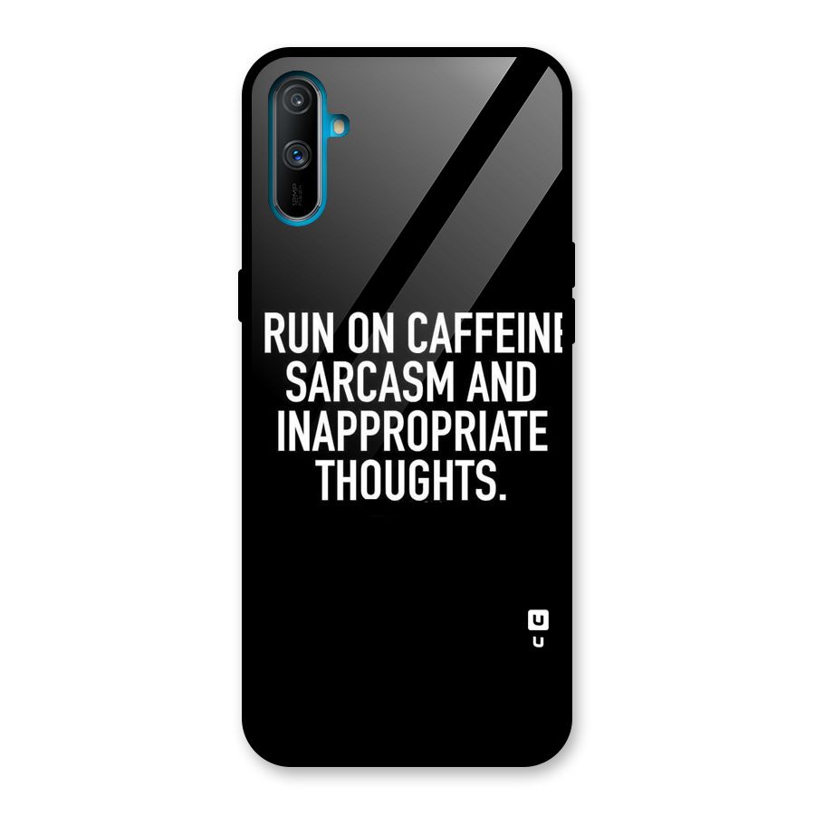 Sarcasm And Caffeine Glass Back Case for Realme C3