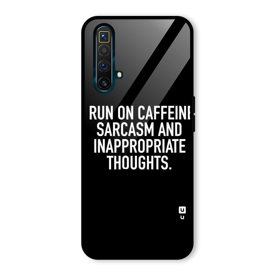 Sarcasm And Caffeine Glass Back Case for Realme X3