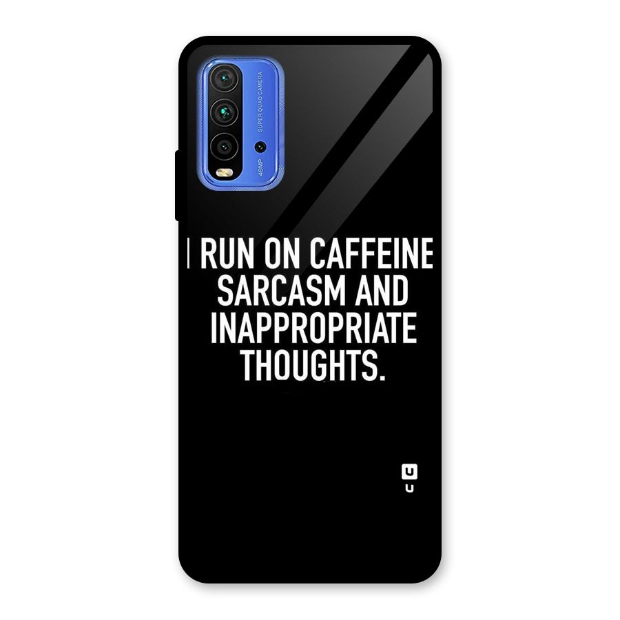 Sarcasm And Caffeine Glass Back Case for Redmi 9 Power