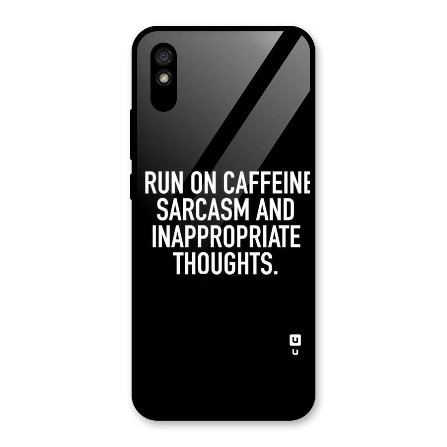 Sarcasm And Caffeine Glass Back Case for Redmi 9i