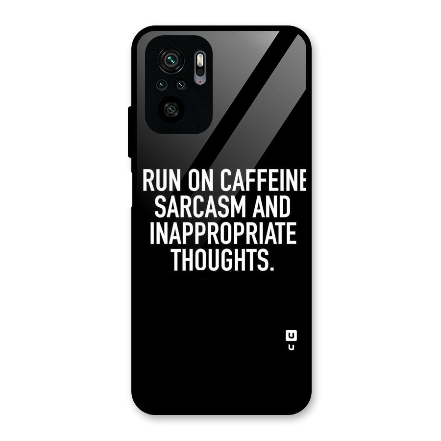 Sarcasm And Caffeine Glass Back Case for Redmi Note 10S