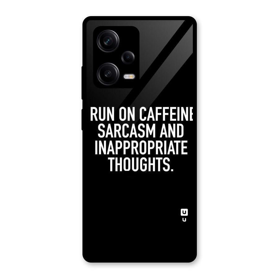 Sarcasm And Caffeine Glass Back Case for Redmi Note 12 Pro