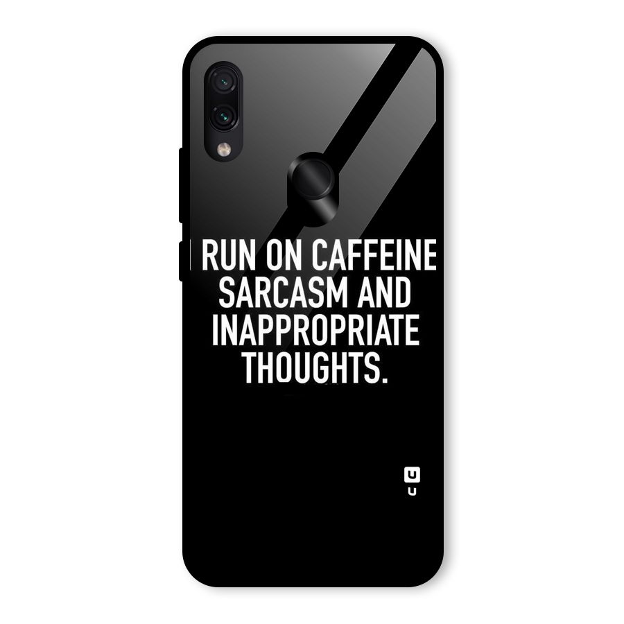 Sarcasm And Caffeine Glass Back Case for Redmi Note 7S