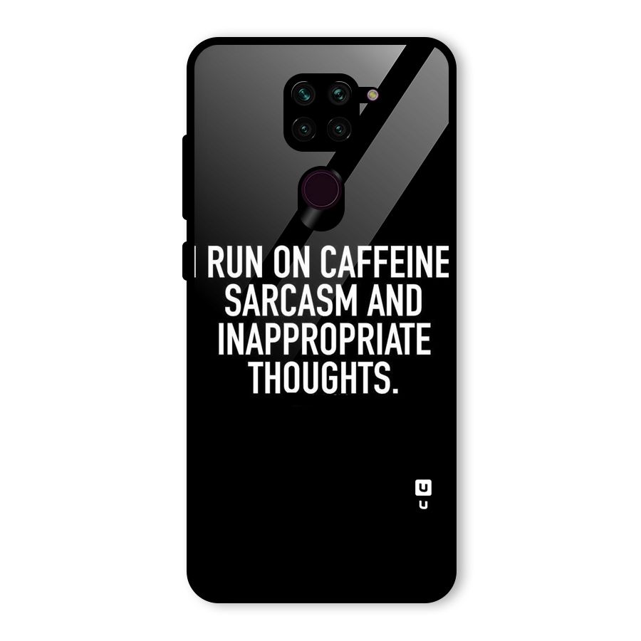 Sarcasm And Caffeine Glass Back Case for Redmi Note 9