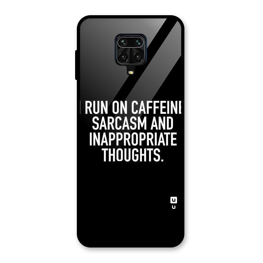 Sarcasm And Caffeine Glass Back Case for Redmi Note 9 Pro