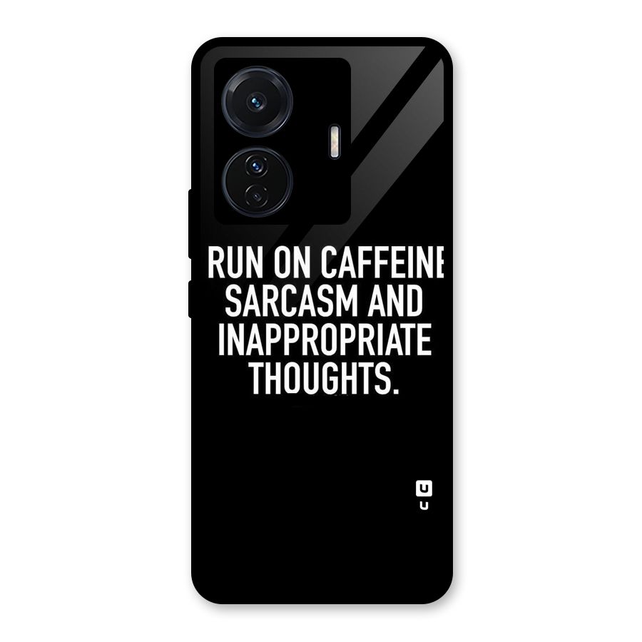 Sarcasm And Caffeine Glass Back Case for Vivo T1 Pro