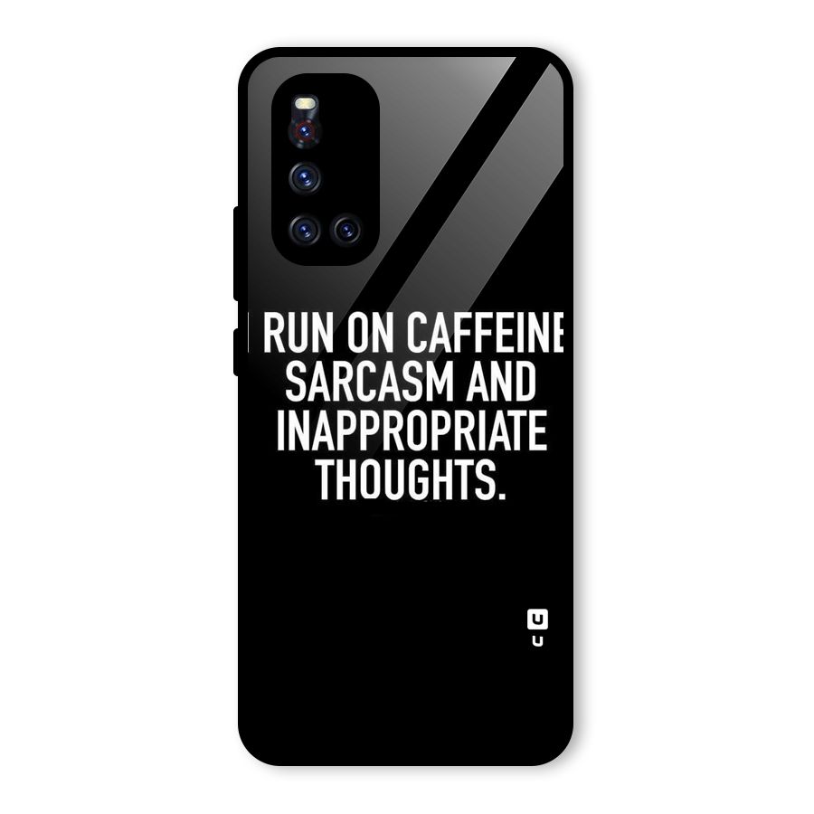 Sarcasm And Caffeine Glass Back Case for Vivo V19