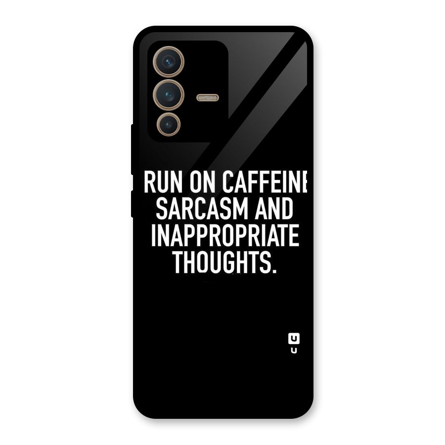 Sarcasm And Caffeine Glass Back Case for Vivo V23 5G