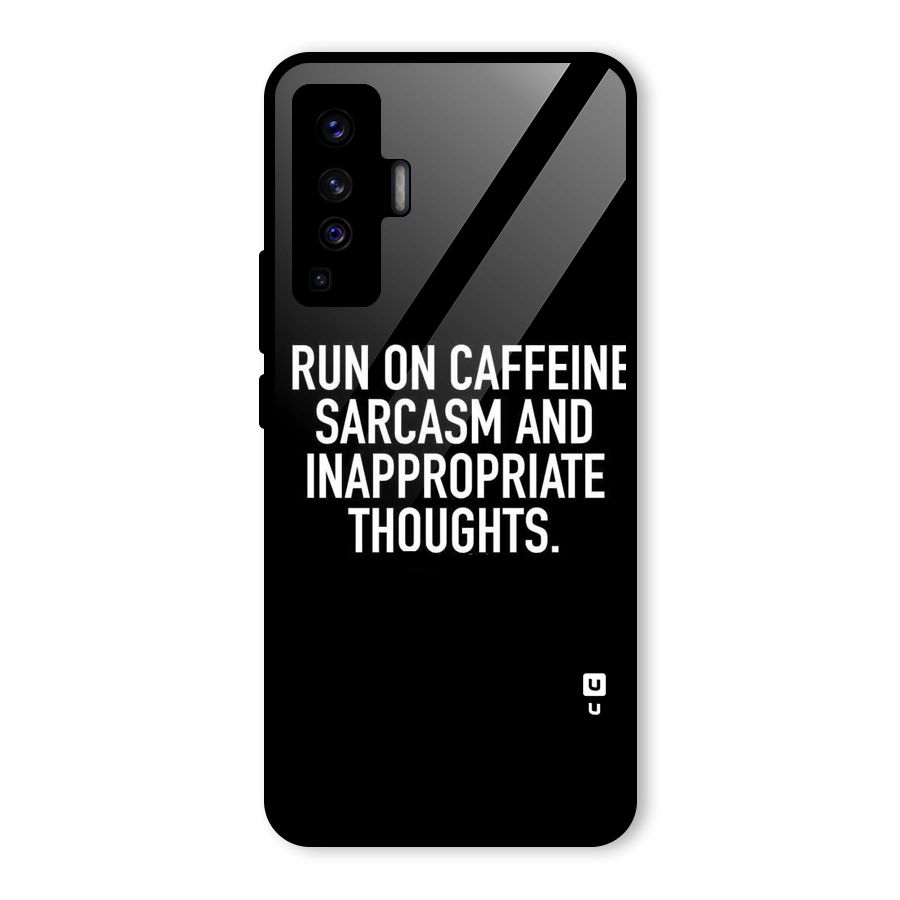 Sarcasm And Caffeine Glass Back Case for Vivo X50
