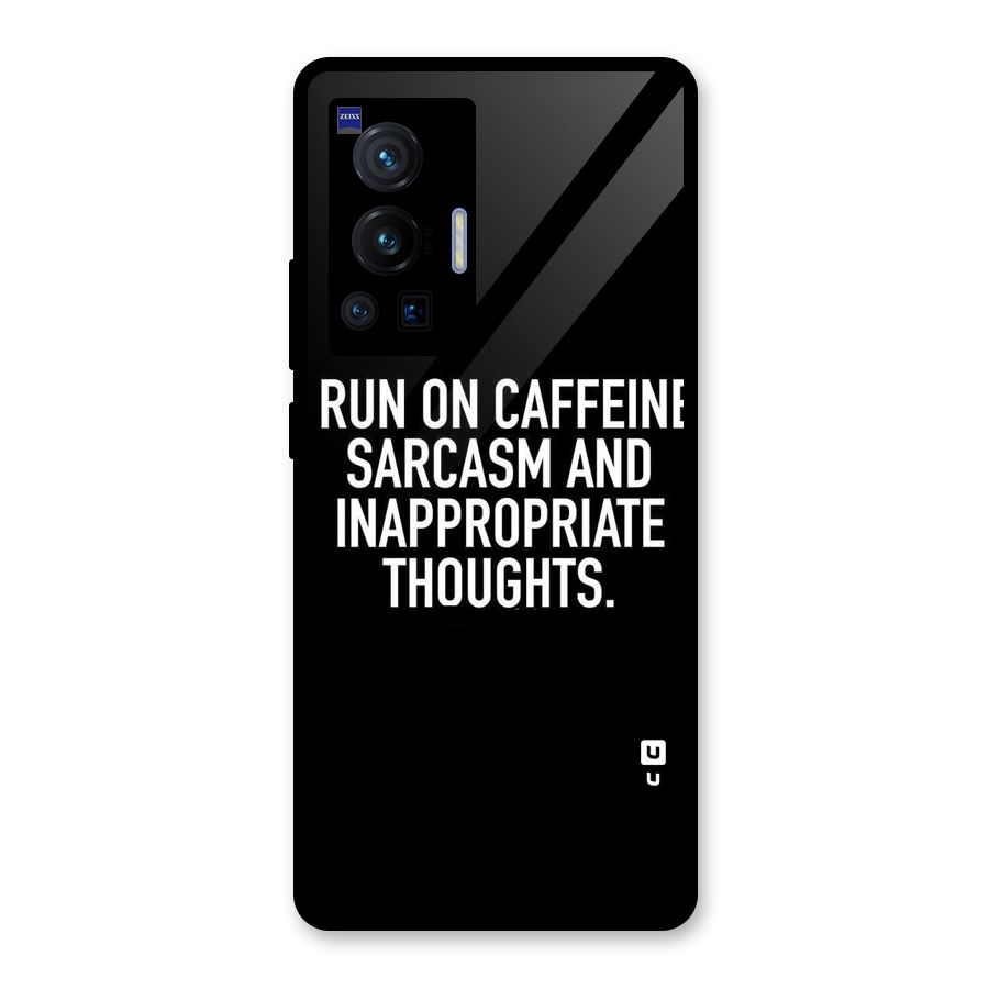 Sarcasm And Caffeine Glass Back Case for Vivo X70 Pro