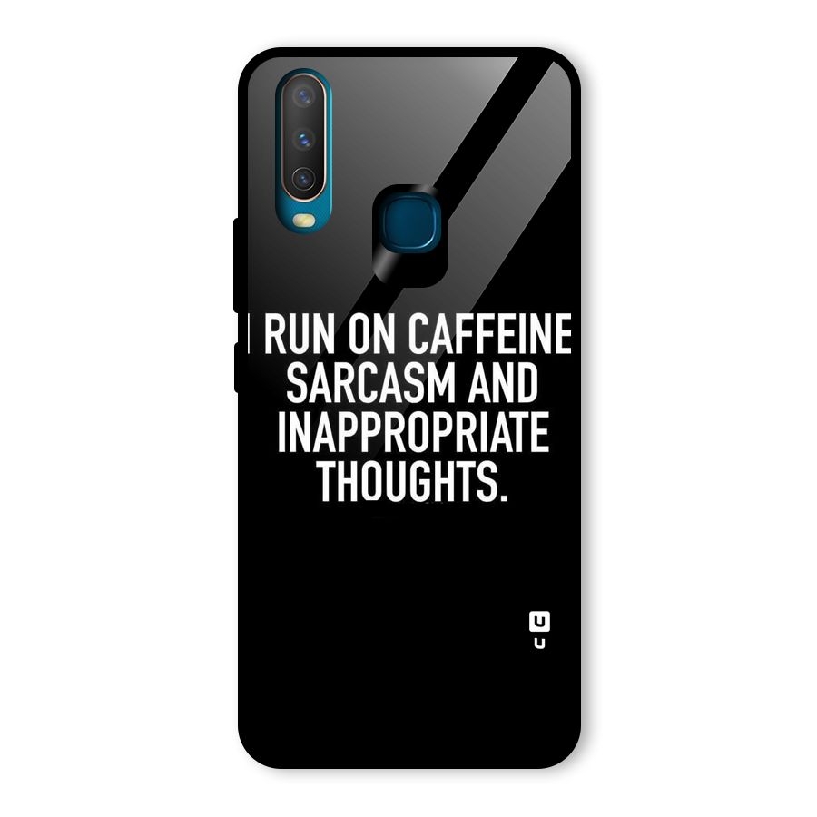 Sarcasm And Caffeine Glass Back Case for Vivo Y12
