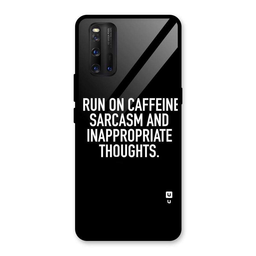 Sarcasm And Caffeine Glass Back Case for Vivo iQOO 3