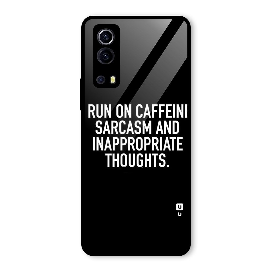 Sarcasm And Caffeine Glass Back Case for Vivo iQOO Z3
