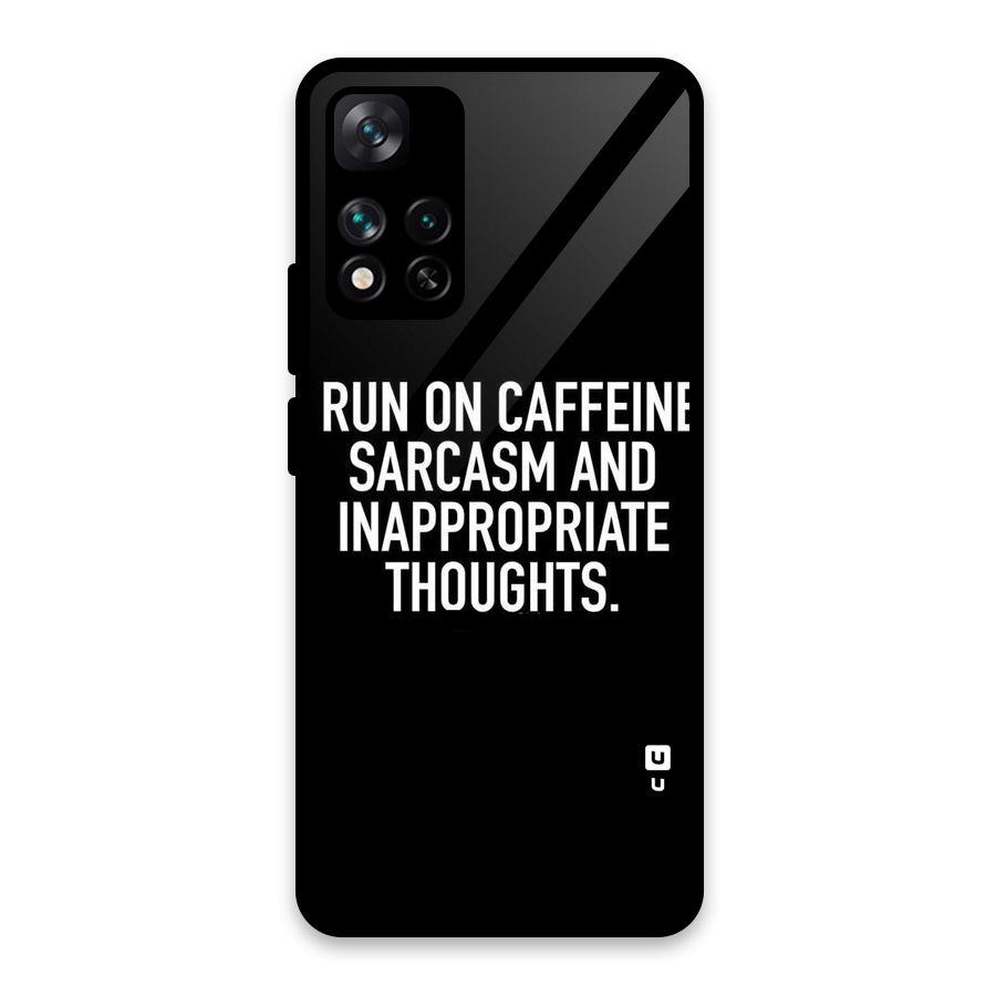 Sarcasm And Caffeine Glass Back Case for Xiaomi 11i HyperCharge 5G