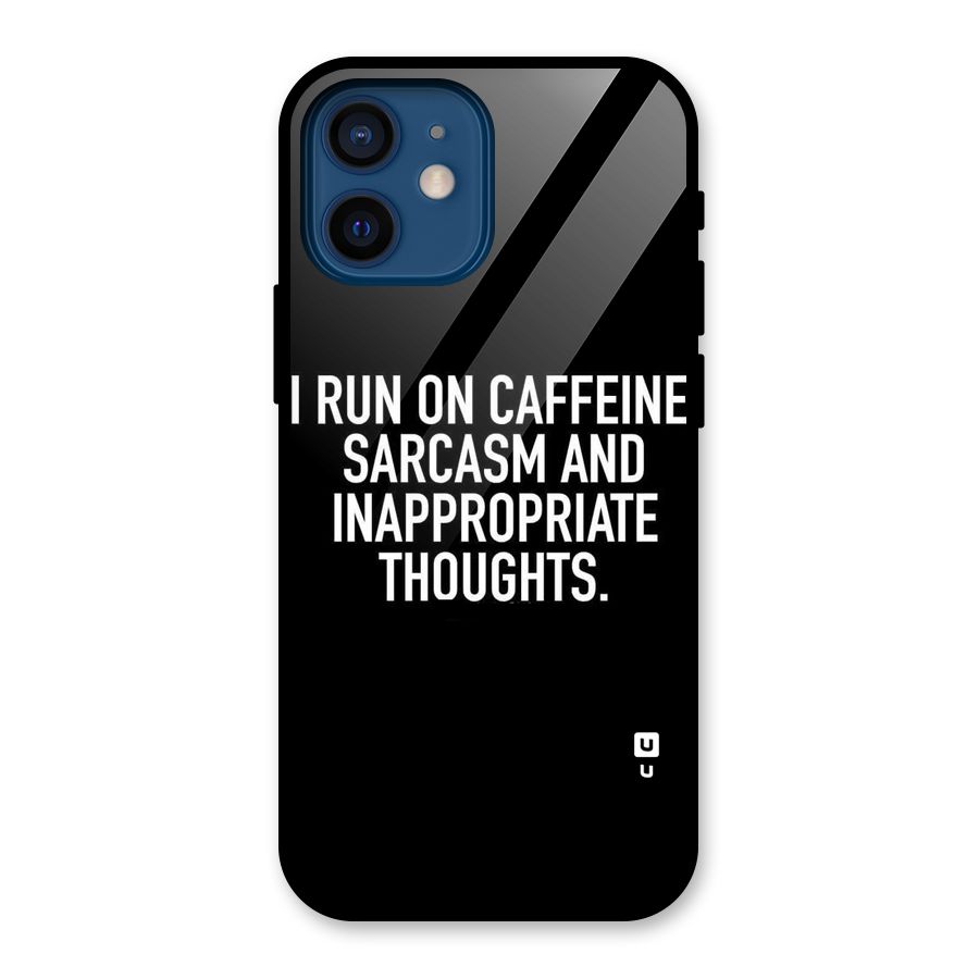 Sarcasm And Caffeine Glass Back Case for iPhone 12 Mini