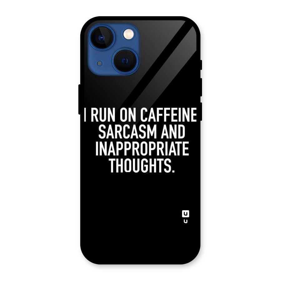 Sarcasm And Caffeine Glass Back Case for iPhone 13 Mini