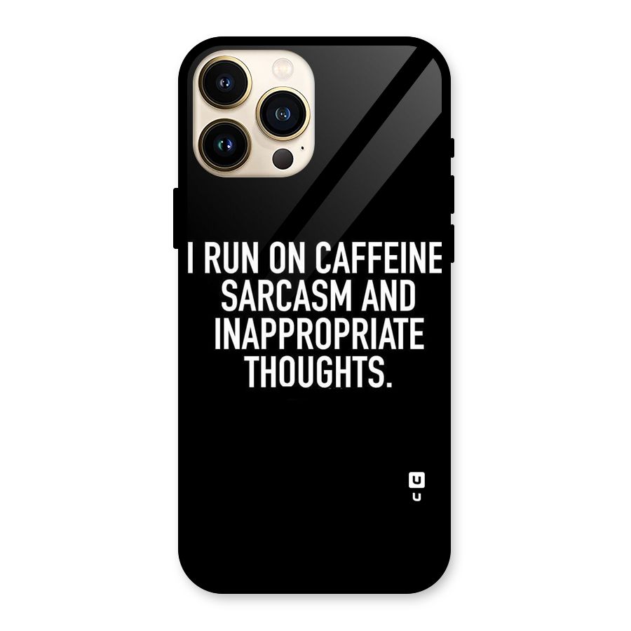 Sarcasm And Caffeine Glass Back Case for iPhone 13 Pro Max