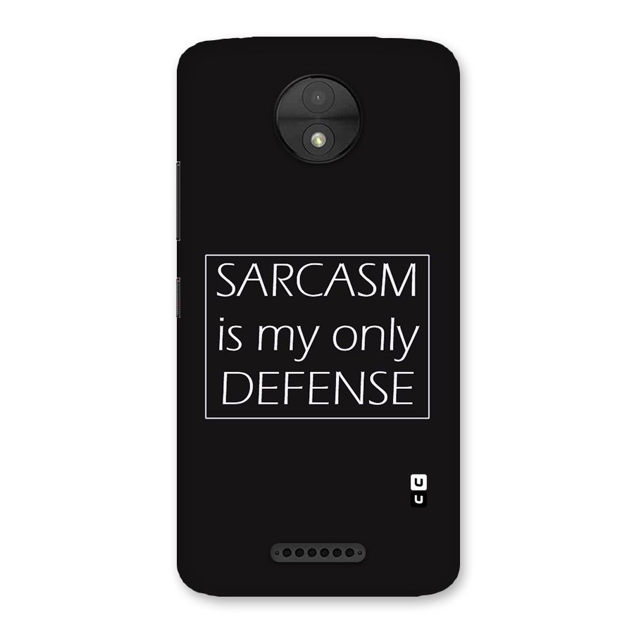 Sarcasm Defence Back Case for Moto C