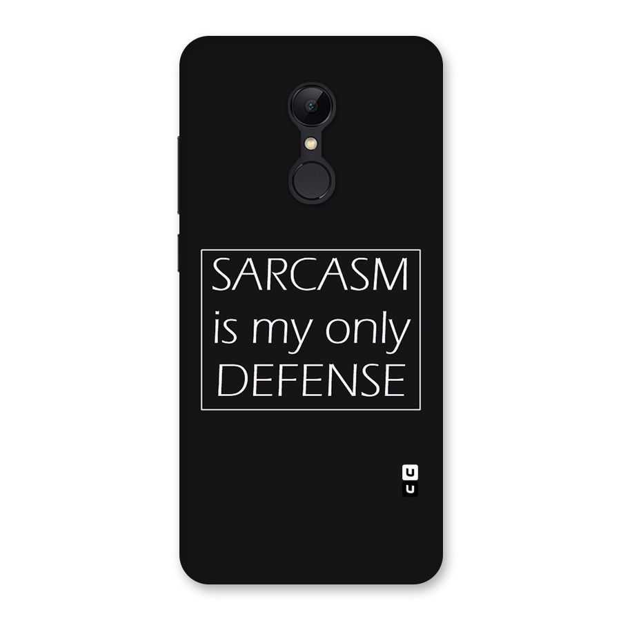 Sarcasm Defence Back Case for Redmi 5