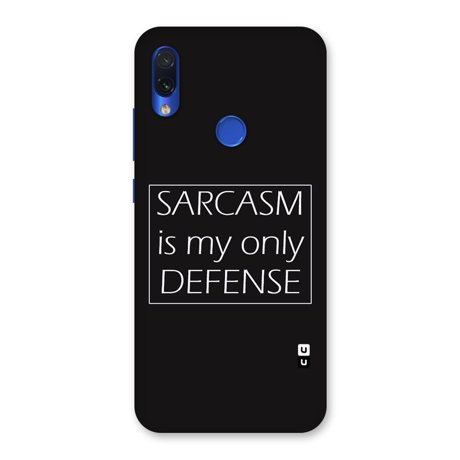 Sarcasm Defence Back Case for Redmi Note 7