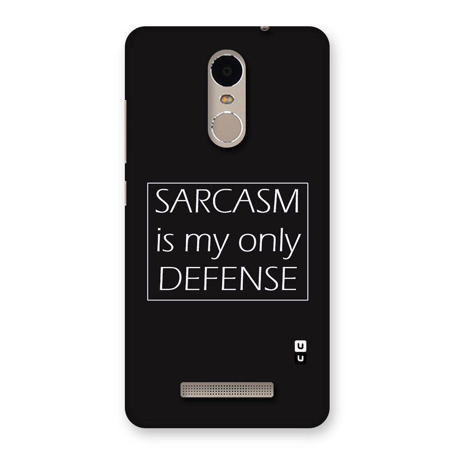 Sarcasm Defence Back Case for Xiaomi Redmi Note 3