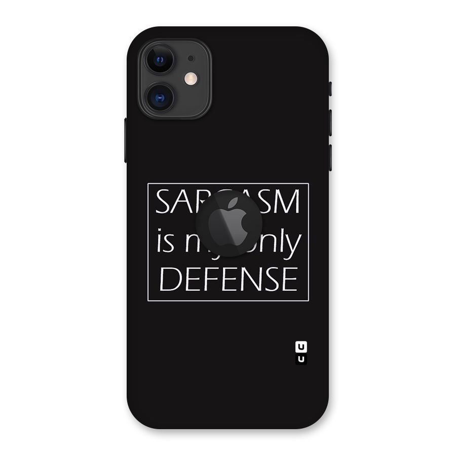 Sarcasm Defence Back Case for iPhone 11 Logo Cut