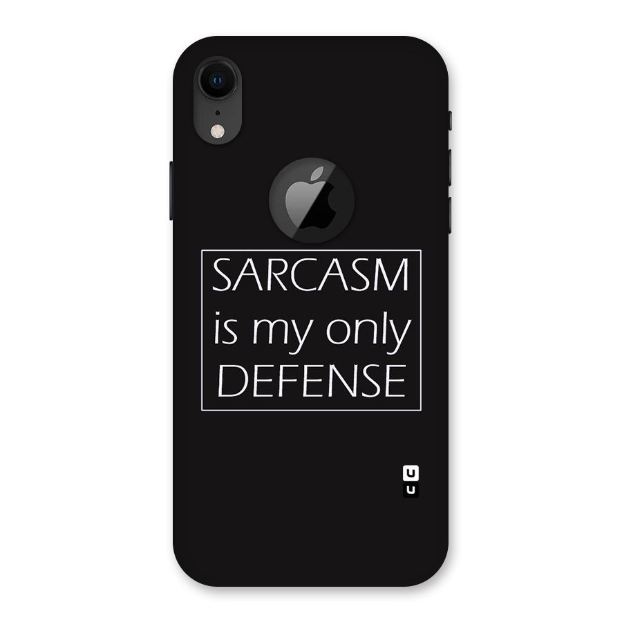 Sarcasm Defence Back Case for iPhone XR Logo Cut
