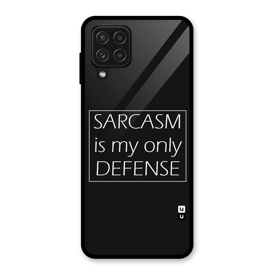 Sarcasm Defence Glass Back Case for Galaxy A22 4G