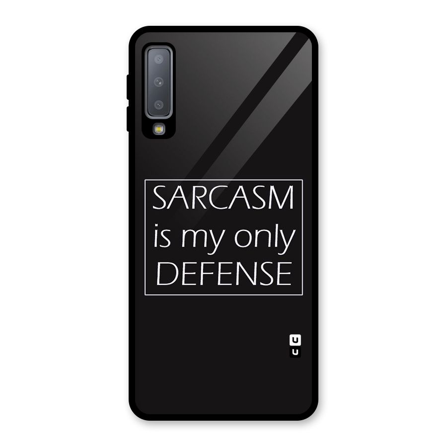 Sarcasm Defence Glass Back Case for Galaxy A7 (2018)